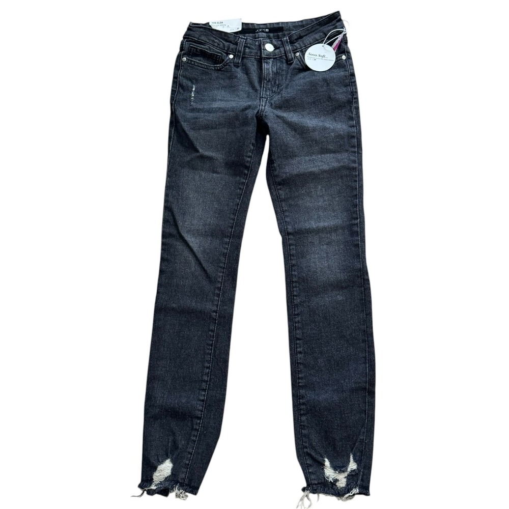 Joe's Jeans Girl's The Elsa Mid Rise Skinny Jeans Black Size 12 NWT